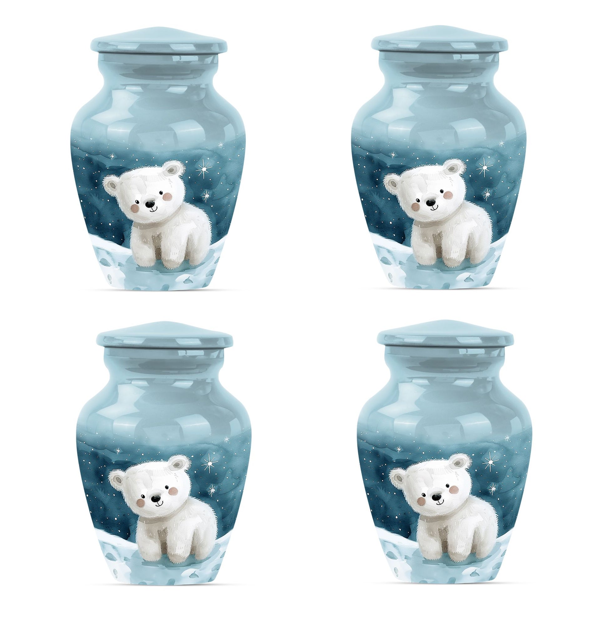 Polar Bear Theme 3 Inch Keepsake Pack of 4