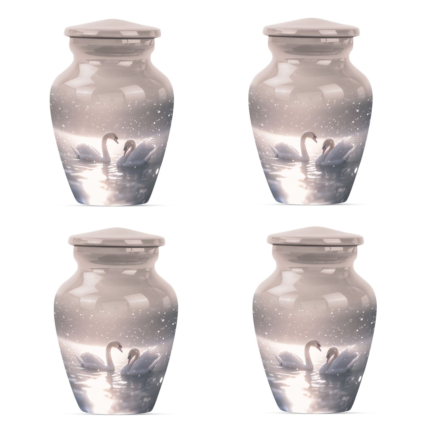 Swan Theme 3 Inch Keepsake Pack of 4