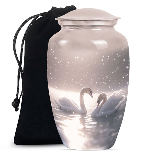 Swan Theme Large Urn 10 Inch