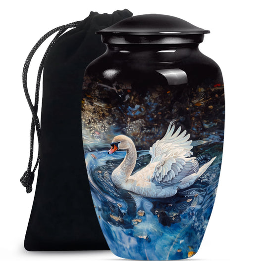 Swan Theme Large Urn 10 Inch