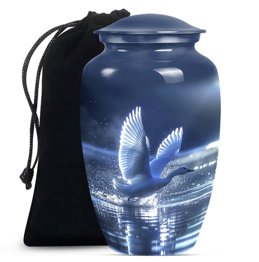 Swan Theme Large Urn 10 Inch