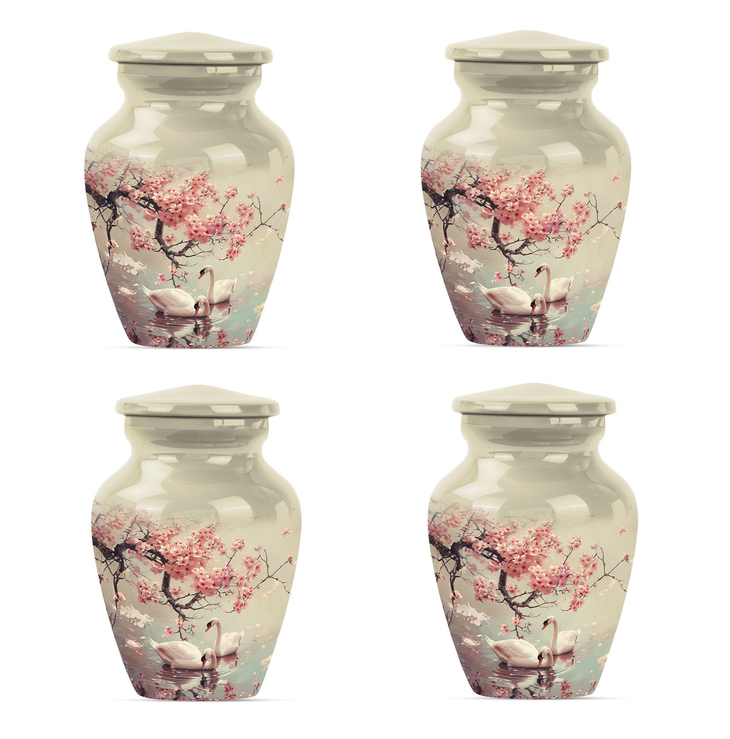 Swan Theme 3 Inch Keepsake Pack of 4