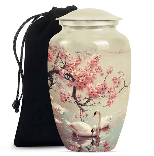 Swan Theme Large Urn 10 Inch