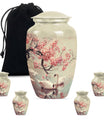 Swan Theme Large Urn With 4 Keepsake Urn