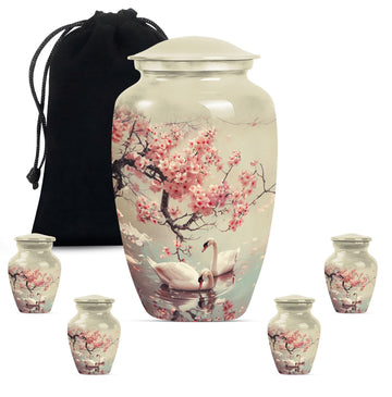 Large Urn With 4 Keepsake Urn