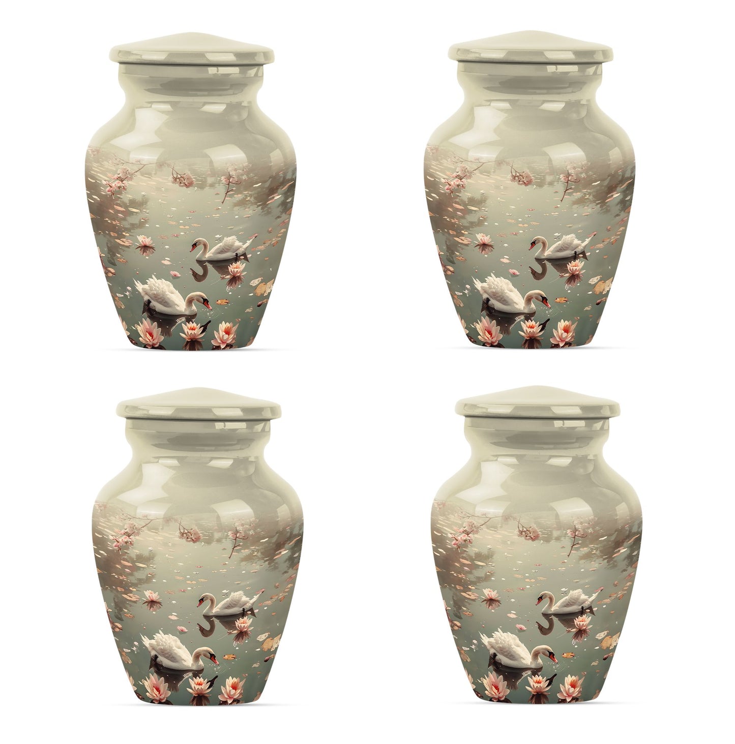 Swan Theme 3 Inch Keepsake Pack of 4