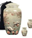 Swan Theme Large Urn With 2 Keepsake Urn