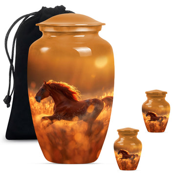 Large Urn With 2 Keepsake Urn