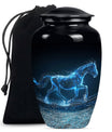 Runing Horse Theme Large Urn 10 Inch