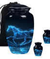 Runing Horse Theme Large Urn With 2 Keepsake Urn