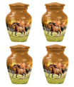 Runing Horse Theme 3 Inch Keepsake Pack of 4