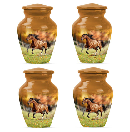 Runing Horse Theme 3 Inch Keepsake Pack of 4