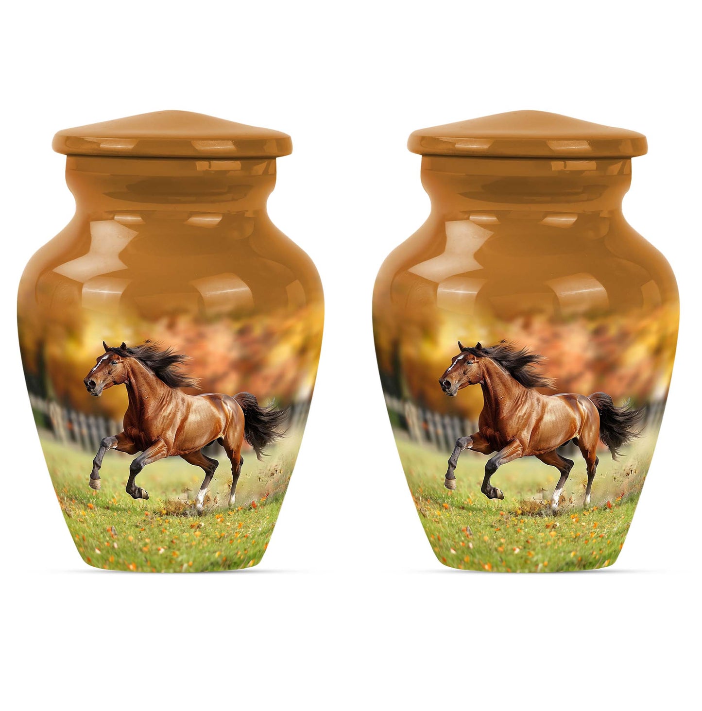 Runing Horse Theme 3 Inch Keepsake Pack of 2