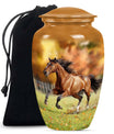 Runing Horse Theme Large Urn 10 Inch