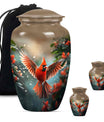 Cardinal Theme Large Urn With 2 Keepsake Urn