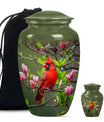 Cardinal Theme Large Urn With 1 Keepsake Urn