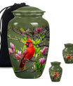 Cardinal Theme Large Urn With 2 Keepsake Urn