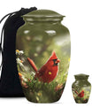Cardinal Theme Large Urn With 1 Keepsake Urn