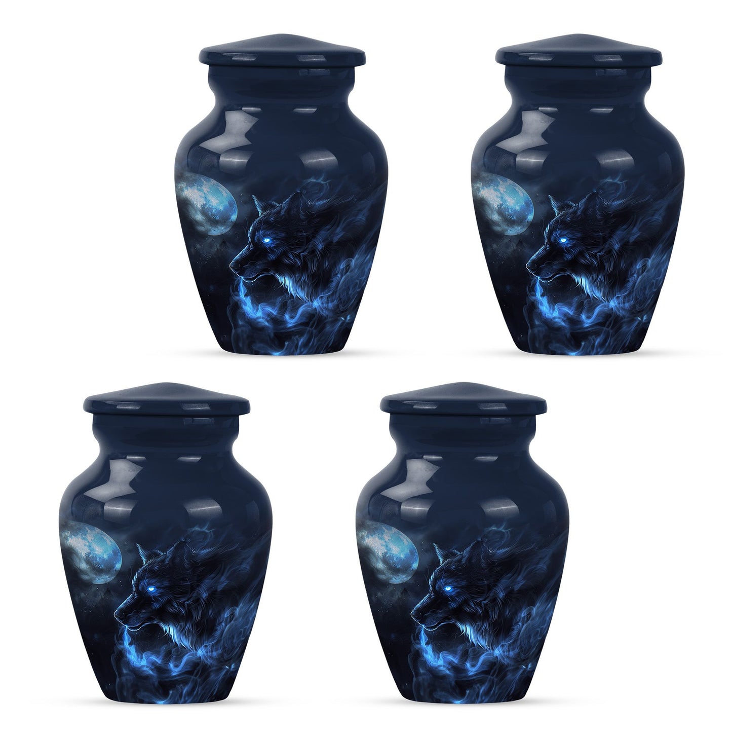 Wolf Theme 3 Inch Keepsake Pack of 4