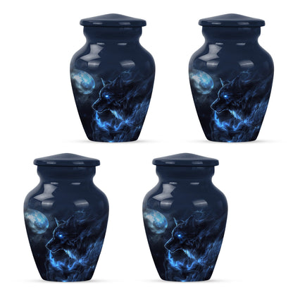 Wolf Theme 3 Inch Keepsake Pack of 4