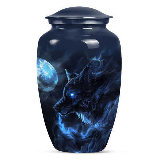 Wolf Theme Large Urn 10 Inch
