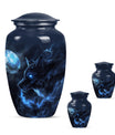 Wolf Theme Large Urn With 2 Keepsake Urn
