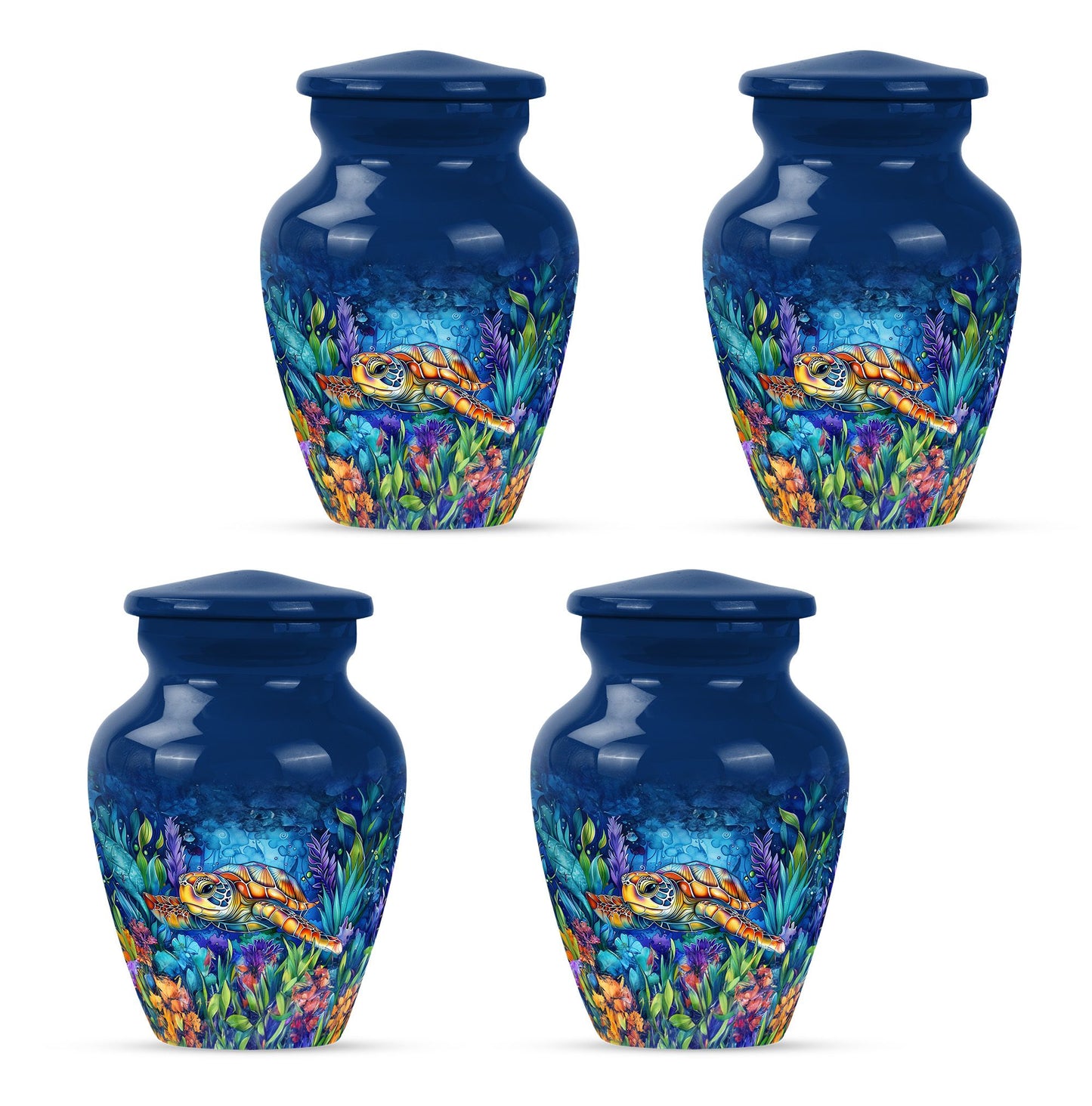 Turtle Theme 3 Inch Keepsake Pack of 4