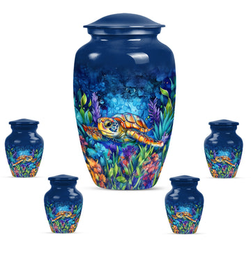 Large Urn With 4 Keepsake Urn