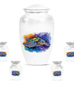 Turtle Theme Large Urn With 4 Keepsake Urn