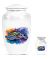Turtle Theme Large Urn With 1 Keepsake Urn