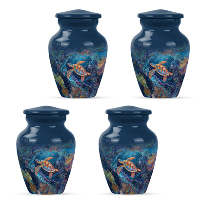 Turtle Theme 3 Inch Keepsake Pack of 4