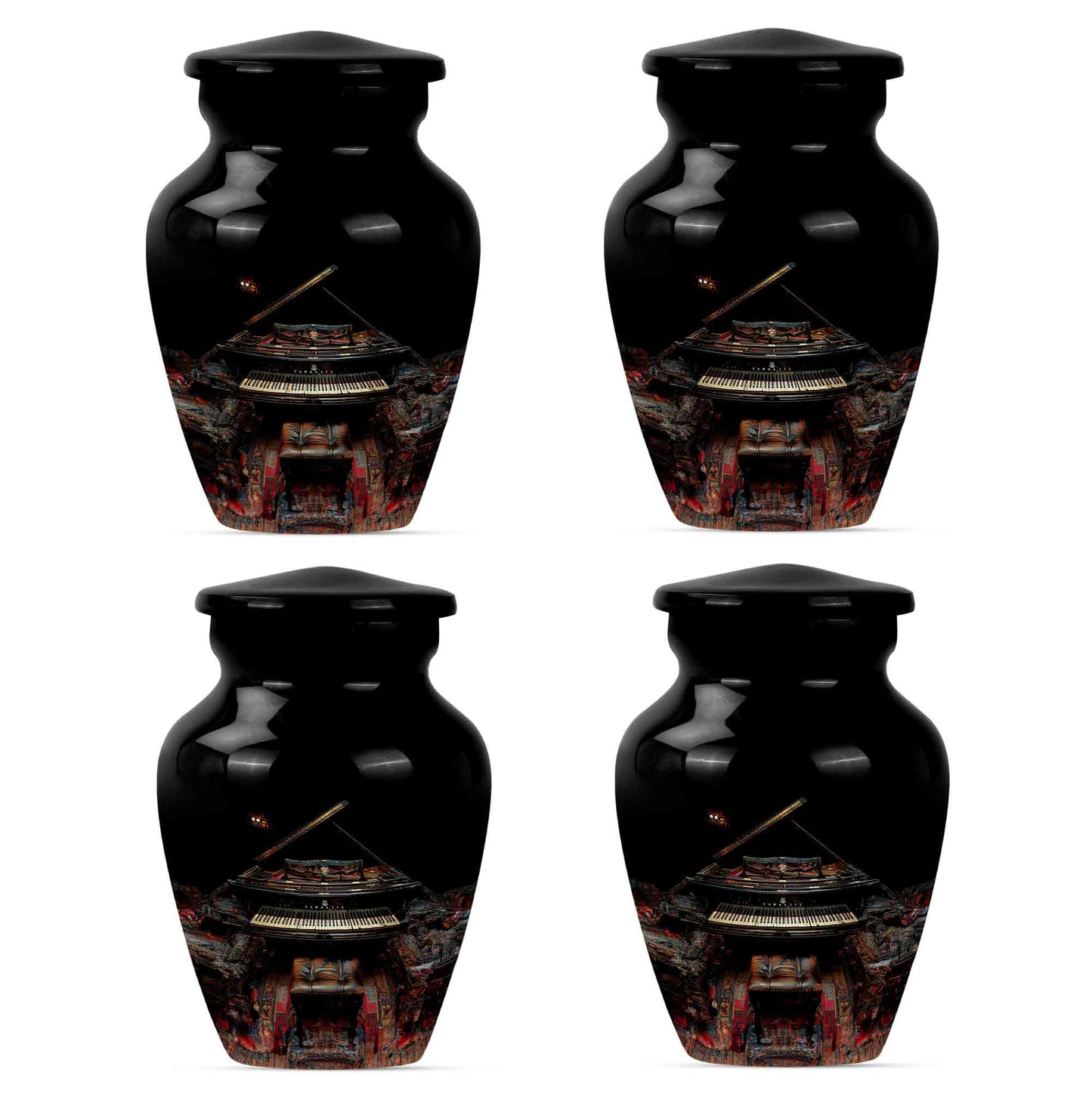 Piano Theme 3 Inch Keepsake Pack of 4