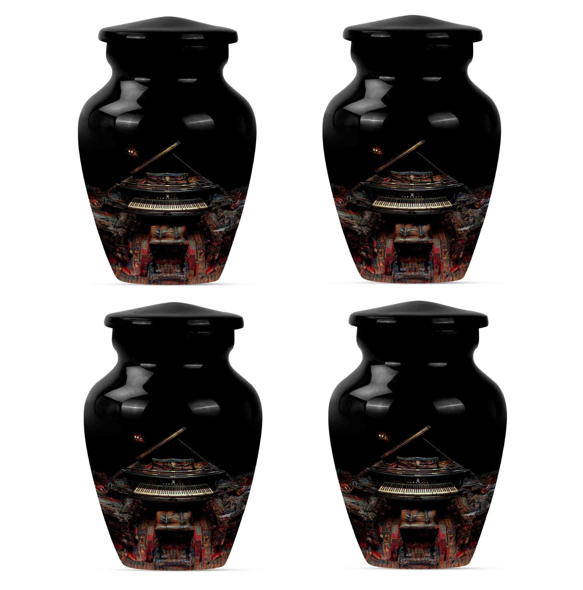 Piano Theme 3 Inch Keepsake Pack of 4