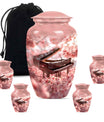Piano Theme Large Urn With 4 Keepsake Urn