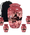 Piano Theme Large Urn With 4 Keepsake Urn