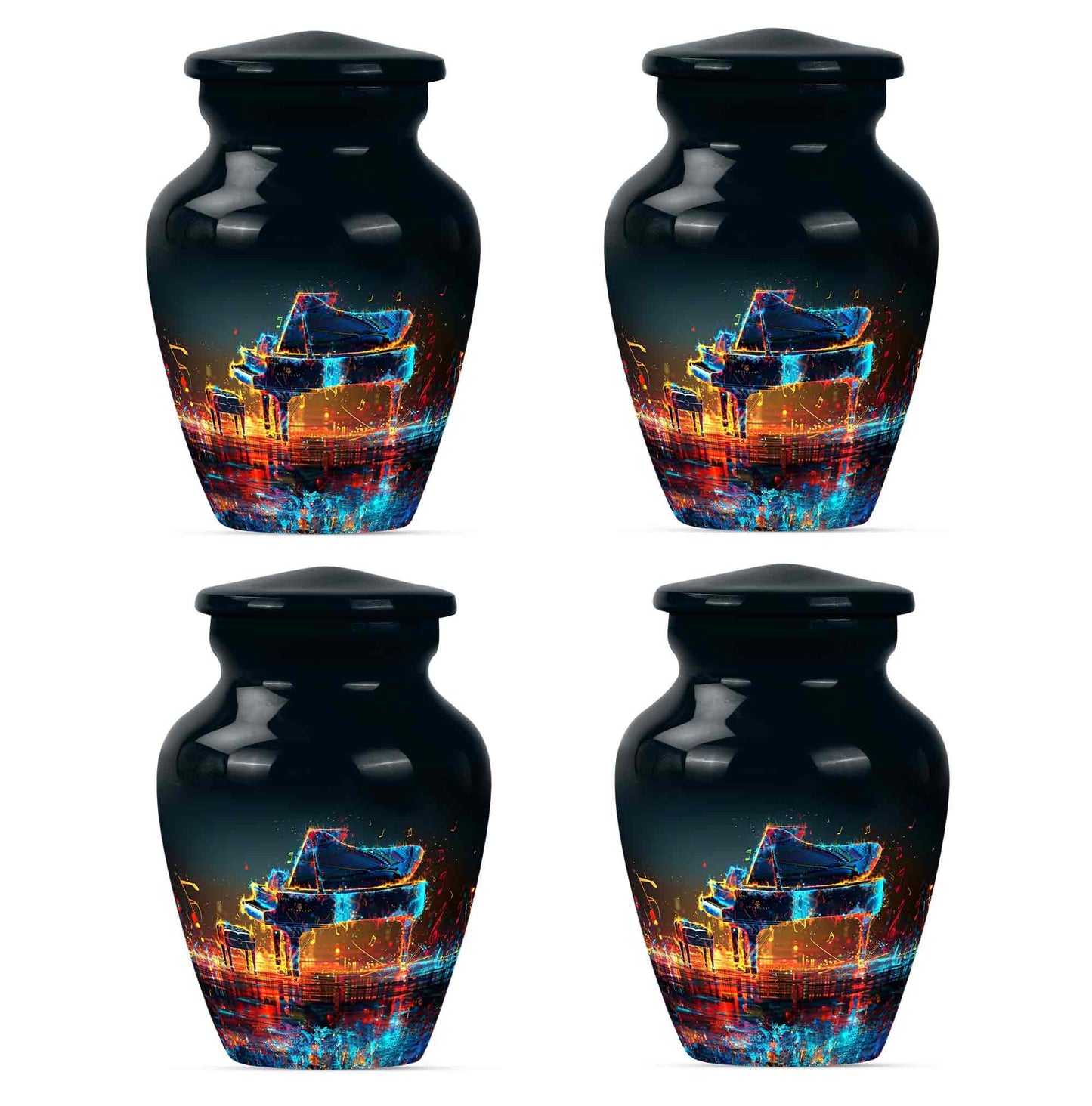 Piano Theme 3 Inch Keepsake Pack of 4