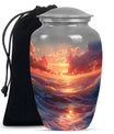 Sunrise Theme Large Urn 10 Inch