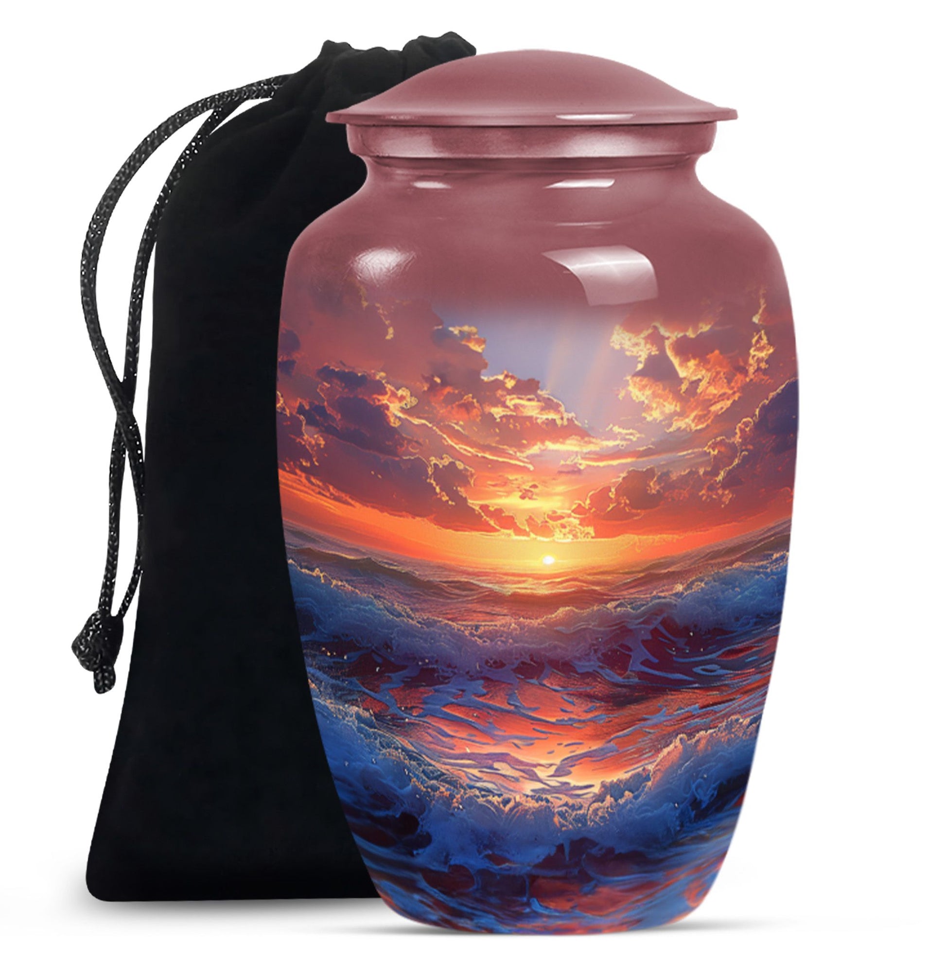 Sunrise Theme Large Urn 10 Inch