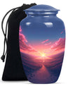 Sunrise Theme Large Urn 10 Inch