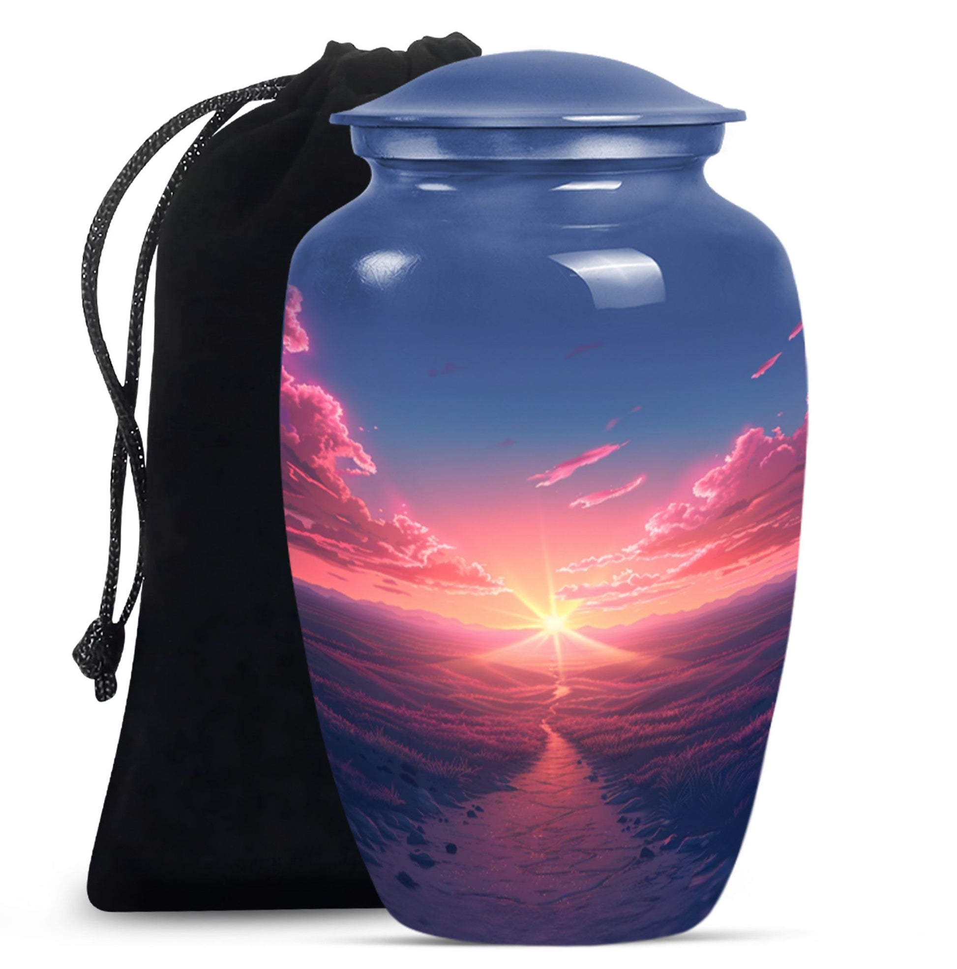 Sunrise Theme Large Urn 10 Inch