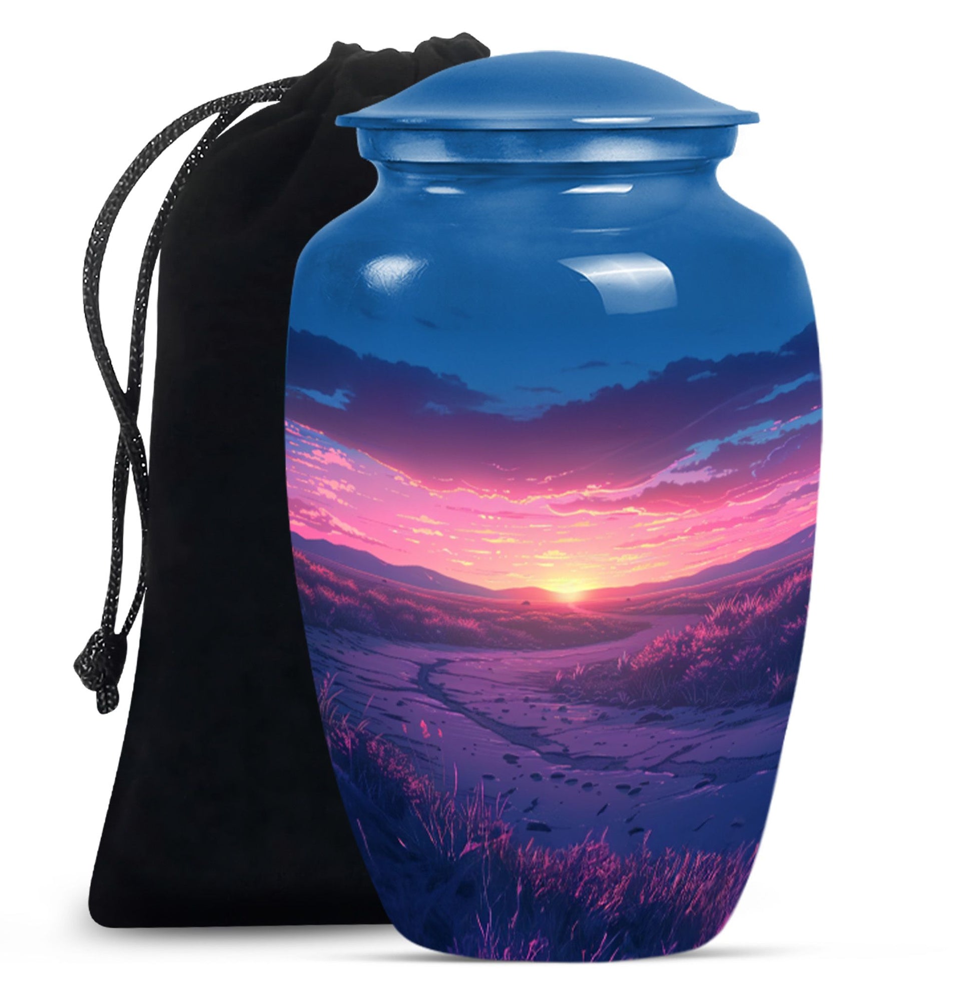 Sunrise Theme Large Urn 10 Inch