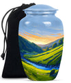 Sunrise Theme Large Urn 10 Inch