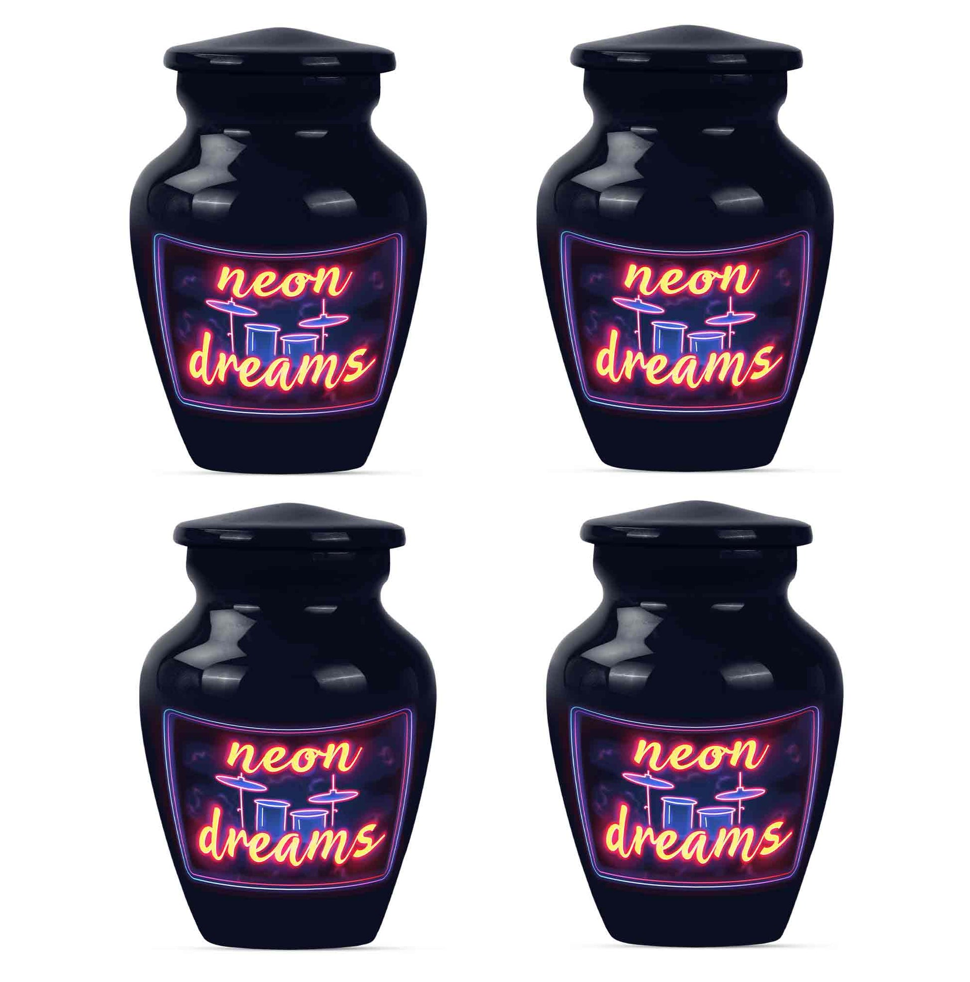 Drums And Music Theme 3 Inch Keepsake Pack of 4