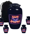Drums And Music Theme Large Urn With 4 Keepsake Urn