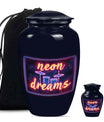 Drums And Music Theme Large Urn With 1 Keepsake Urn