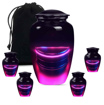 Drums And Music Theme Large Urn With 4 Keepsake Urn