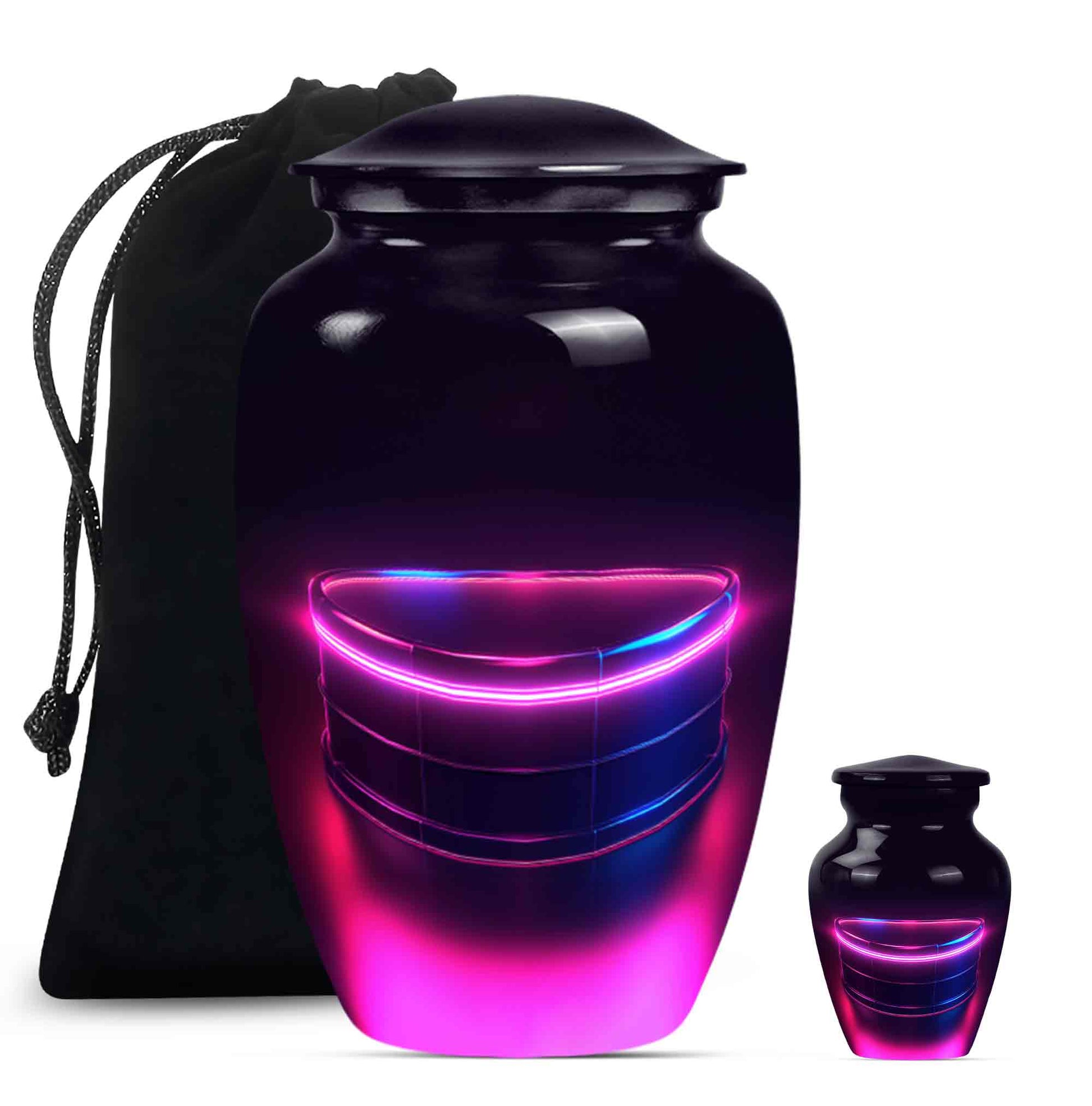 Drums And Music Theme Large Urn With 1 Keepsake Urn