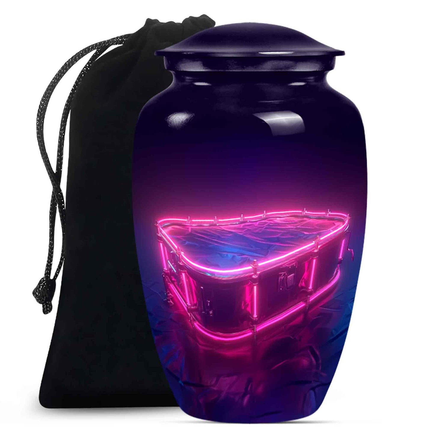 Drums And Music Theme Large Urn 10 Inch