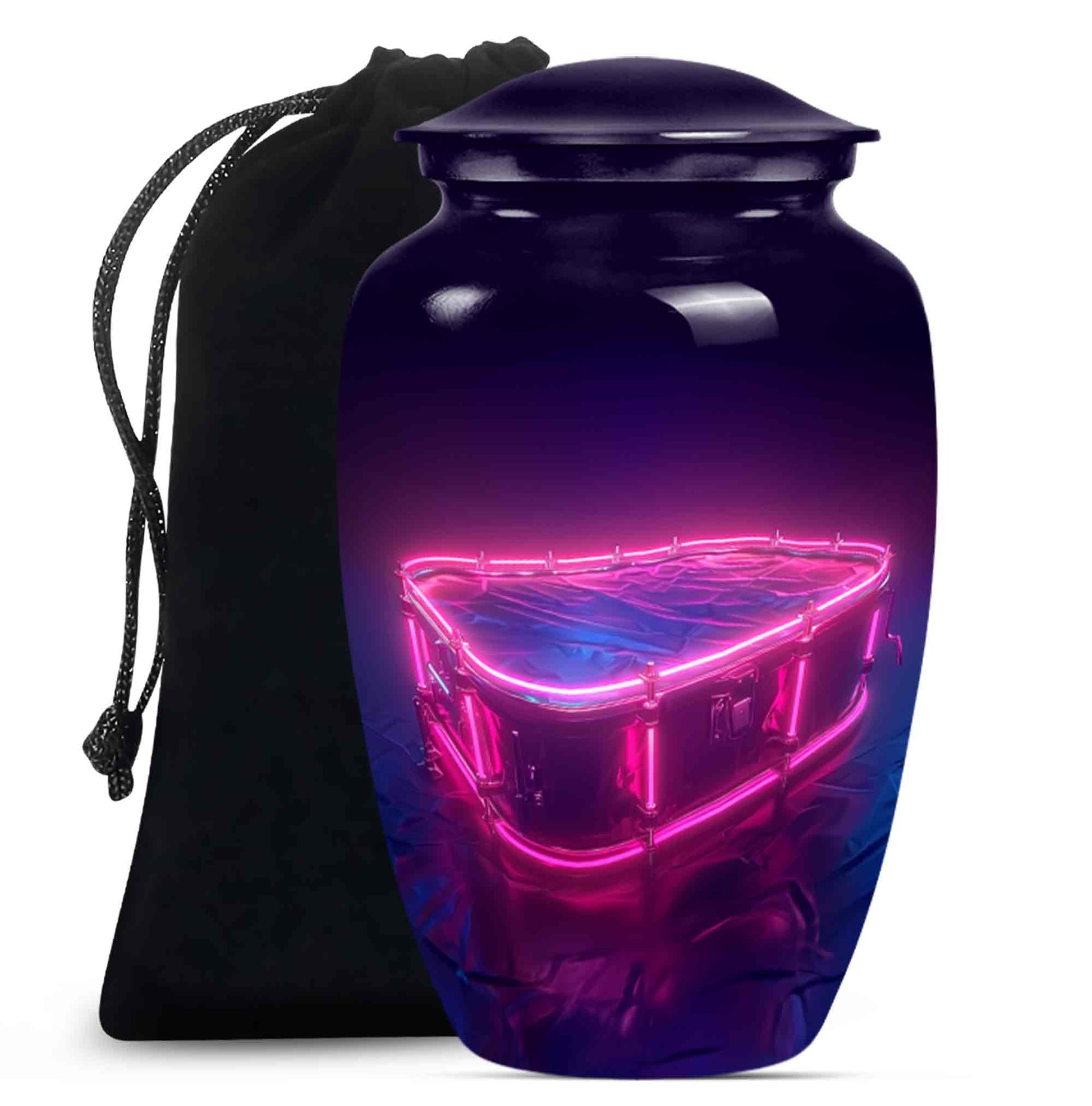 Drums And Music Theme Large Urn 10 Inch