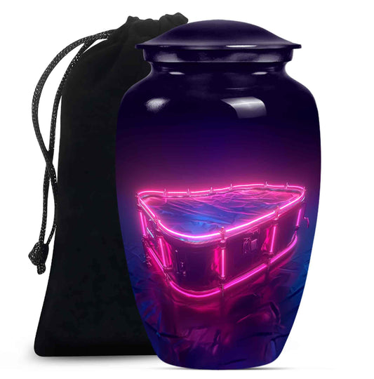 Drums And Music Theme Large Urn 10 Inch